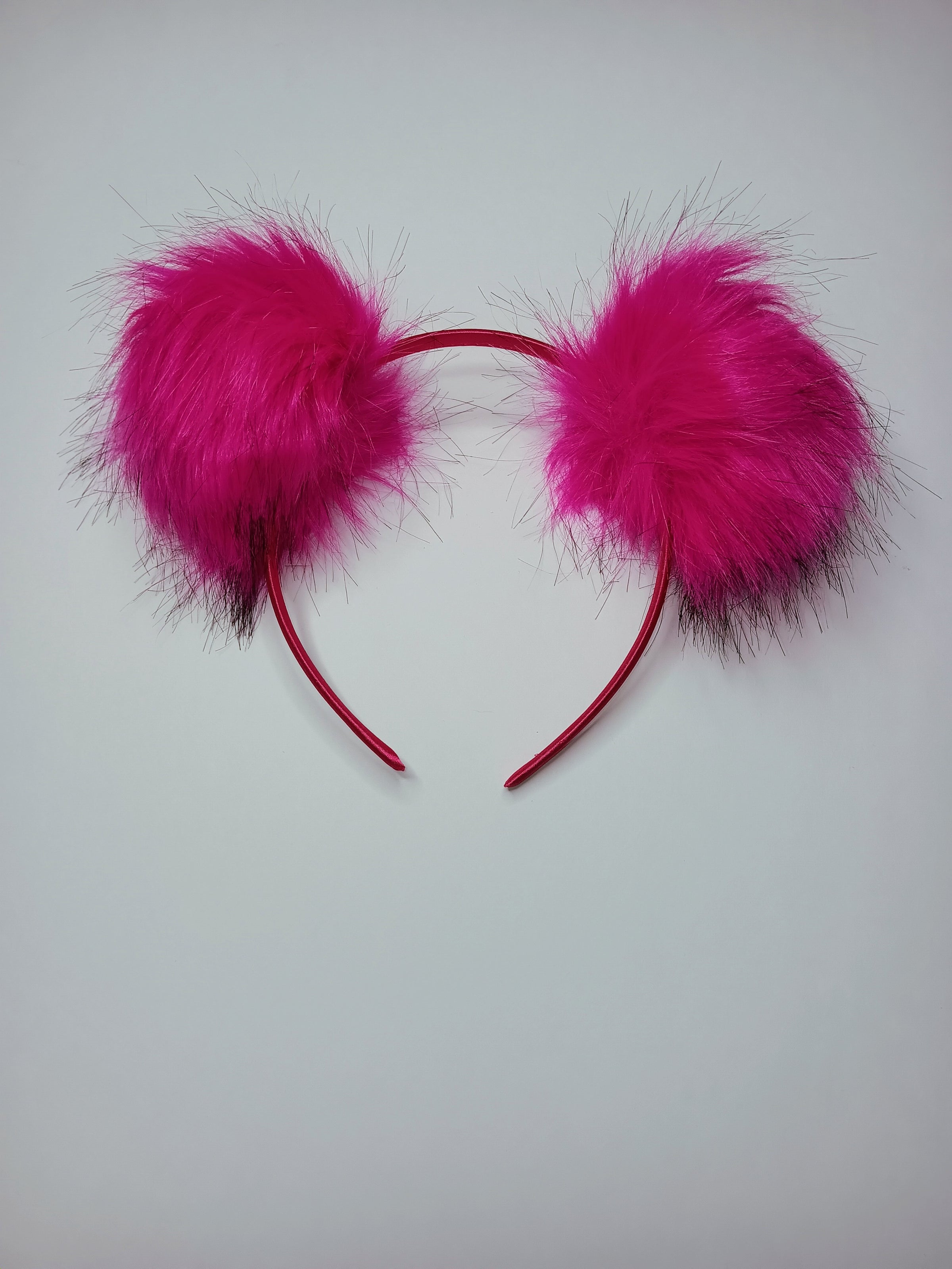 Hot Pink Fox Fur Headband